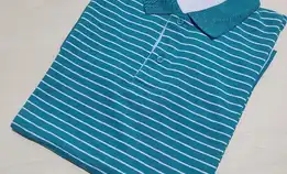 Uniqlo Kaos Polo Shirt Stripe Sallur Coloyr Tosca Original Second