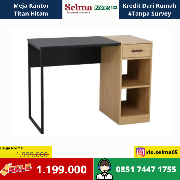 Meja Kantor Titan Hitam