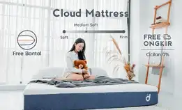 Domi Cloud Mattress / Kasur Pocket Spring Latex Greentea / Cooling Memory Foam Springbed / Mattress 