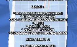 Info Lowongan Kerja !!>> μεκανικ Sepeda Motor <<Syarat : * Bisa Servis Karbu Dan Injeksi* Bisa Bongk