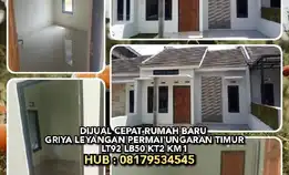 DIJUAL CEPAT RUMAH BARU DI GRIYA LEYANGAN PERMAI UNGARAN TIMUR. LT92 LB50 KT2 KM1. HUB : 08179534545