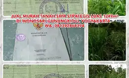 Jual Murah Tanah Shm Strategis Luas 1249m² Di Wonosari Gunungkidul Yogyakarta. Wa: 081392868394