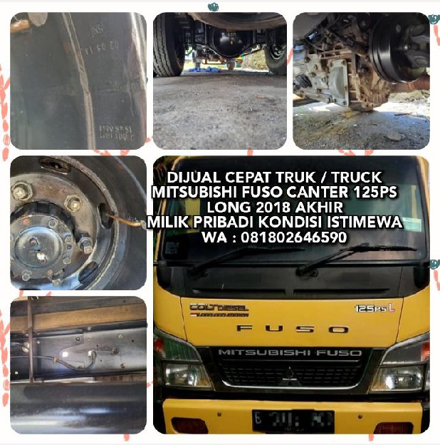 Dijual Cepat Truk / Truck Mitsubishi Fuso Canter 125ps Long 2018 Akhirmilik Pribadi Kondisi Istimewa