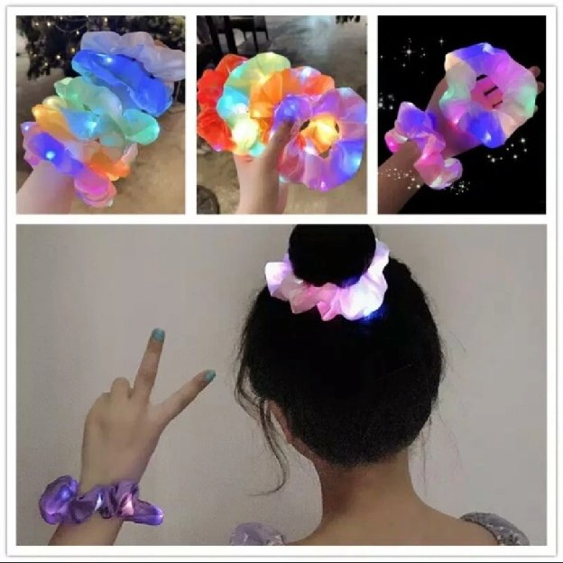 Ikat Rambut Led Korea Hair Band Style Korean Nyala Lampu Konser Party