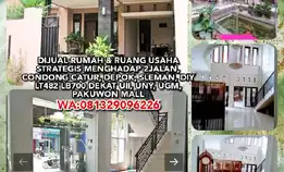 Dijual Rumah & Ruang Usaha Strategis Hadap 2jalan, Condong Catur, Depok, Sleman, Diy Lt482 Lb700 