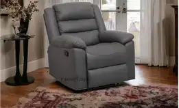 Sofa Lexus Recliner Fabric Abu-Abu 