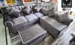 Sofa L Kancing 