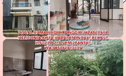 Dijual Rumah Hook Pinggir Jalan Raya Heliconia Kota Harapan Indah, Bekasi.Lt502 Lb 216 Shm 2lantai