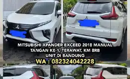 Mitsubishi Xpander Exceed 2018 Manual Tangan Ke1 Terawat, Km 8rb, Unit Di Bandung.Wa: 082324042228