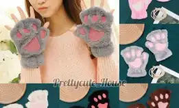 Pch Paw Kucing Cosplay / Cat Paw / Sarung Tangan Kucing Nekomimi Winter Neko Fingerless