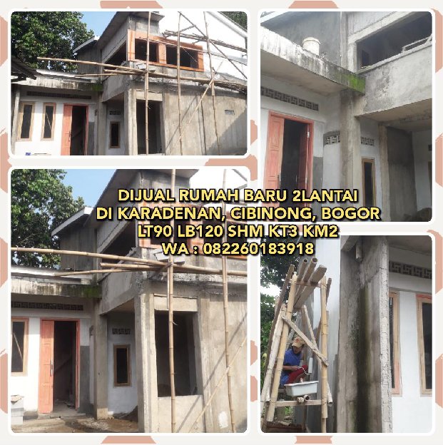 Dijual Rumah Baru 2lantai Di Karadenan, Cibinong, Bogor. Lt90 Lb120 Shm Kt3 Km2. Wa : 082260183918