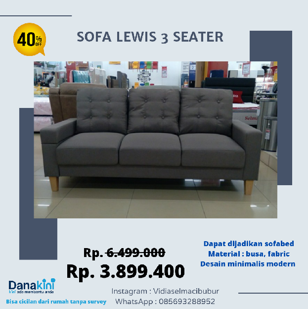 Sofa 3 Seater Minimalis 