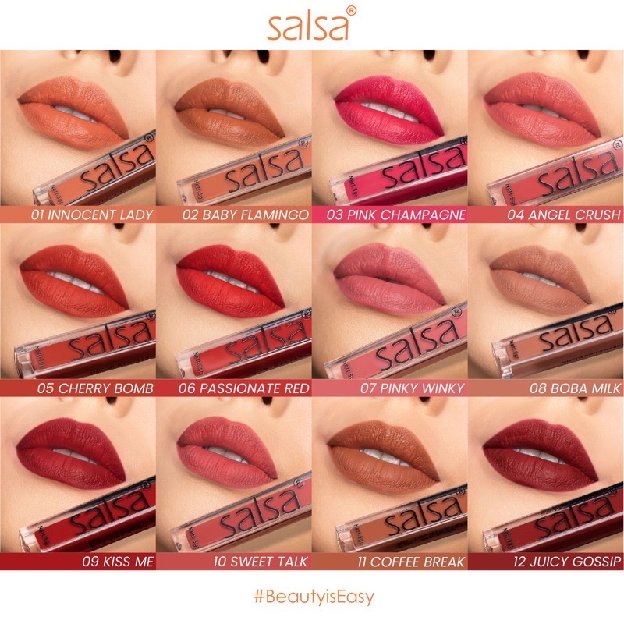 Salsa Dynamatte Lip Cream 01-12 / Makeup Original Lipcream Bpom