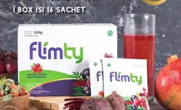 Flimty - Flimty Fiber Original 1 Box Isi 16 Sachet Suplemen Diet Dan Detox Pelangsing Herbal Alami