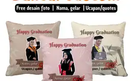 Bantal Custom Nama Dan Foto | Bantal Sofa | Hadiah Wisuda | Perlengkapan Rumah