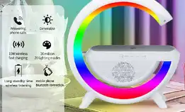 Ambient Light 15w Wireless Charger Smart Home Atmospheric Lamp Led Light Multifunct Rgb Night Light 