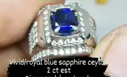 Blue Sapphire Srilanka Bersertifikat 