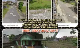 Tanah Dijual : Dijual Murah Tanah Strategis Di Kalasan Sleman Yogyakarta.Lt237m² Shm Jalan Lebar.