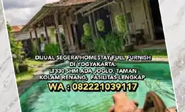 Rumah Dijual : Dijual Segera Homestay Full Furnish Di Yogyakarta.Lt330 Shm Ada Joglo, Taman & Kolam 