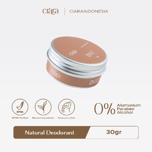 Ciara Natural Deodorant Penghilang Bau Badan Dan Ketiak Natural Anti Odor 30 Atau 50gr