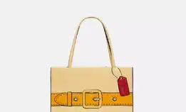 Tas Coach Cashin Carry Tote 20 With Trompe L'Oeil Print - Yellow (Ch 9814)