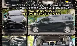 Toyota Sienta Type Q Cvt 2018 (Plat E) Istimewa Unit Di Jl. Peterongan Timur, Semarang