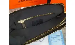 Clutch Bag Tas Tangan Pria Hermes Black Leather