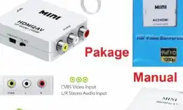 Mini Box Hdmi2av /Hdmi To Av Rca Adaptor Komputer / Mini Hdmi 2av