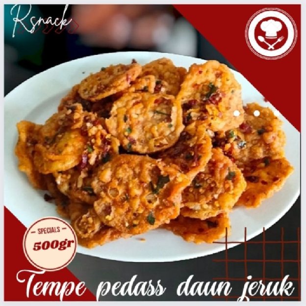 Best Seller Keripik Tempe Rosalinda Pedas Daun Jeruk 500gr