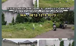 Dijual Tanah Shm 100m² Jl. Jambu Ii Ciganjur Cipedak Jagakarsa Jakarta Selatan. Wa : 0812-1219-9073