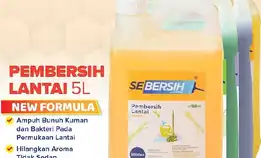 Sebersih Pembersih Lantai Floor Cleaner Anti Bakteri - 5 Liter Sereh/ Lemon (Gojek/Grab)