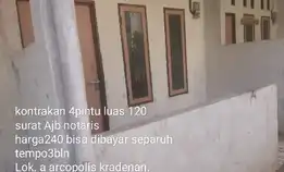 Rumah Kontrkan D Jual Per Pintu