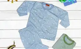 baju tidur bayi berkancing size 0-6m