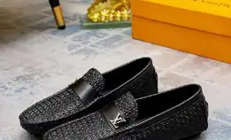 Sepatu Pria Slip On Lv Louis Vuitton Loafer Cowok Men Shoes