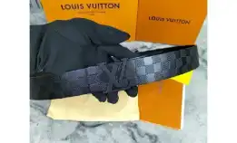 Ikat Pinggang Belt Sabuk Pria Louis Vuitton Lv Lv9071 Damier Black