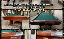 MEJA BILLIARD : DIJUAL CEPAT MEJA BILYARD KONDISI SANGAT TERAWAT, KOMPLIT, MASIH SEPERTI BARU