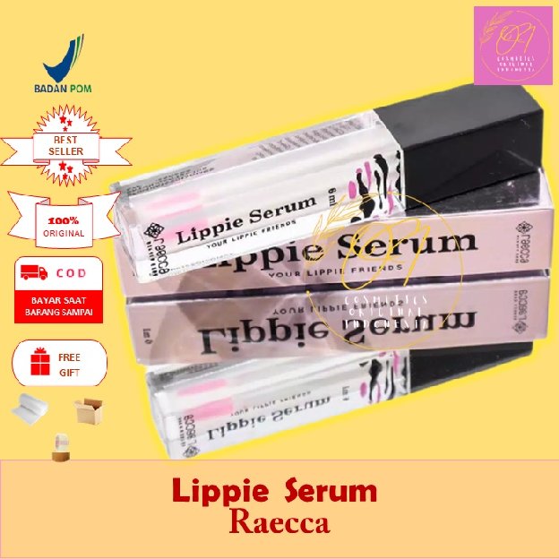 (Original 100%) Lippie Serum By Raecca Lipstik Lip Balm Original 100% Lipstik Glossy Untuk Bibir Pec
