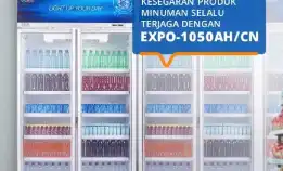 Showcase 2 Pintu 1050l Ukuran Sedang