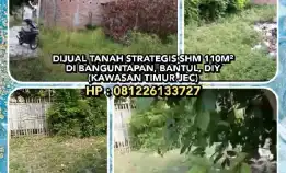 Dijual Tanah Strategis Shm 110m² Di Banguntapan, Bantul, Diy. (Kawasan Timur Jec)Hp : 081226133727* 