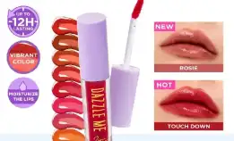 Dazzle Me Lip Tint Ink Licious Touch Down Swipe Up Oran-Gee Smiley