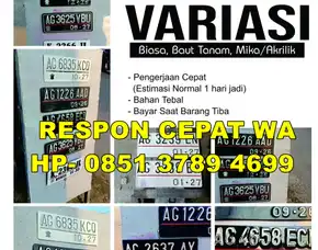 Wa 085137894699 Plat Nomor Custom Motor Murah