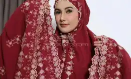 Bisa COD & Bebas Ongkir - Mukena Original Songket Bordir