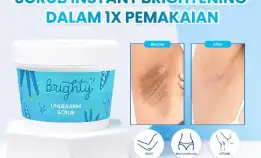 Brighty Underarm Scrub Microscrub Pencerah Ketiak Selangkangan Lipatan Hitam Permanen Eksfoliasi Kul