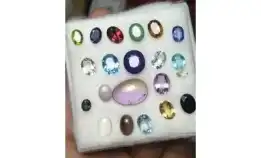 Natural 21 Batu Mulia Permata Asli Bukan Sintetic Sapphire Topaz Aquamarine Dll 