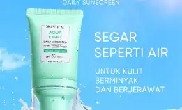 [Official Sunscreen] Skintific - Aqua Light Daily Sunscreen Spf 35 Pa+++ 30ml | Matte Fit Serum Suns