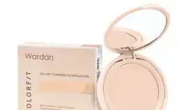 Wardah Colorfit Velvet Powder Foundation Spf 20 (Full Case/Refill) Bedak Padat Dengan Oil Control Ta