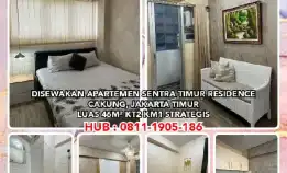 DISEWAKAN APARTEMEN SENTRA TIMUR RESIDENCE, CAKUNG JAKARTA TIMUR.L:46M² KT2 KM1. H: 08111905186* 