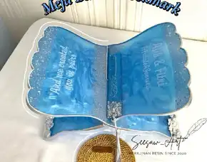 Quran Holder Resin Custom | Meja Qur’An | Penyangga Buku Al Quran Resin | Meja Buku| Stand Al Quran