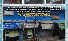 Dijual Bangunan Komersial / Toko / Kantor Kawasan Strategis Di Tengah Kota Yogyakarta. Hook 2lantai 