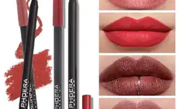 Ampelia Lip Liner Pencil+Lip Gloss 2 In 1 Matte Lip Liner Pencil Natural Lip Makeup Soft Pencils Pre